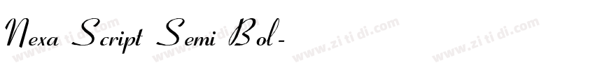 Nexa Script Semi Bol字体转换